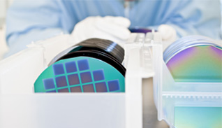 Semiconductor wafers in a lab